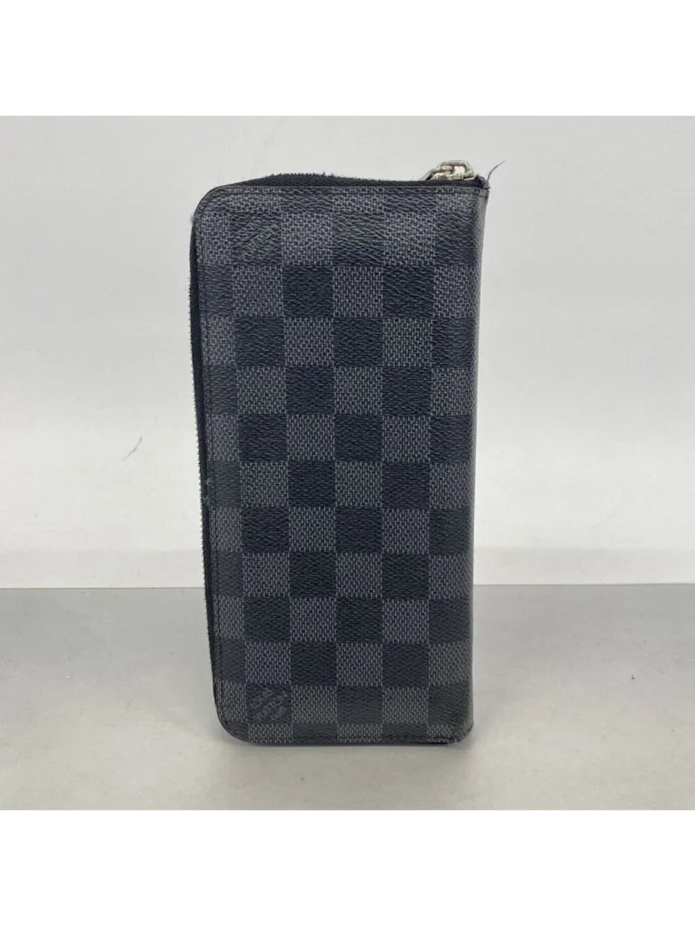 Louis Vuitton Wallet Damier Graphite Zippy Vertical Black Gray Vintage